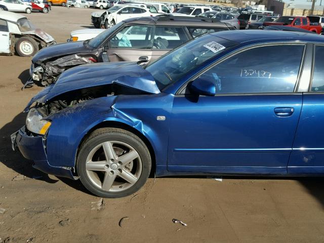 WAULC58E44A146223 - 2004 AUDI A4 1.8T QU BLUE photo 9