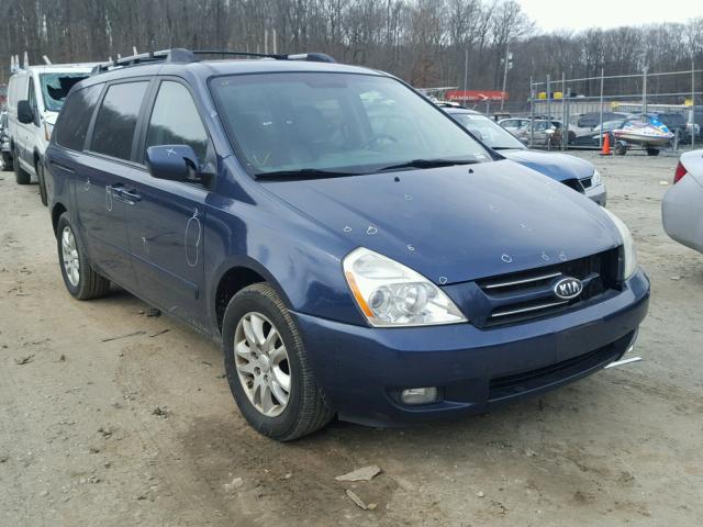 KNDMB233466037040 - 2006 KIA SEDONA EX BLUE photo 1