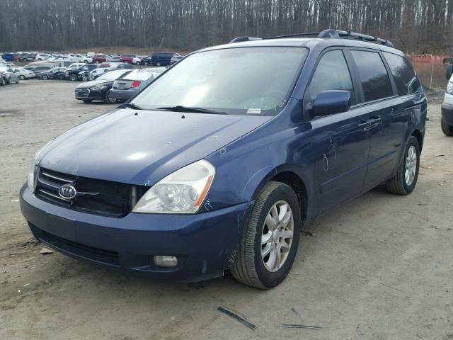 KNDMB233466037040 - 2006 KIA SEDONA EX BLUE photo 2