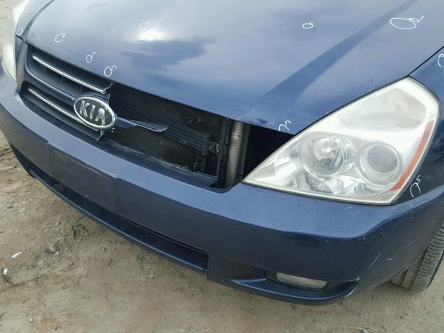 KNDMB233466037040 - 2006 KIA SEDONA EX BLUE photo 9