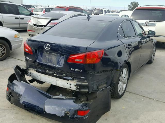 JTHBK262075050190 - 2007 LEXUS IS 250 BLUE photo 4