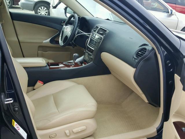 JTHBK262075050190 - 2007 LEXUS IS 250 BLUE photo 5