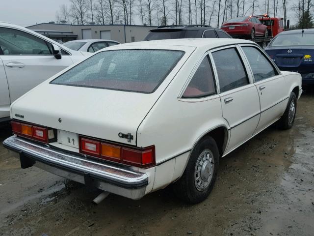 1X687A6252655 - 1980 CHEVROLET CITATION WHITE photo 4