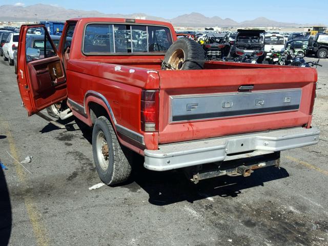 2FTHF2517ECA54068 - 1984 FORD F250 RED photo 3