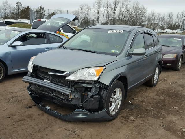 JHLRE4H74AC009921 - 2010 HONDA CR-V EXL GREEN photo 2