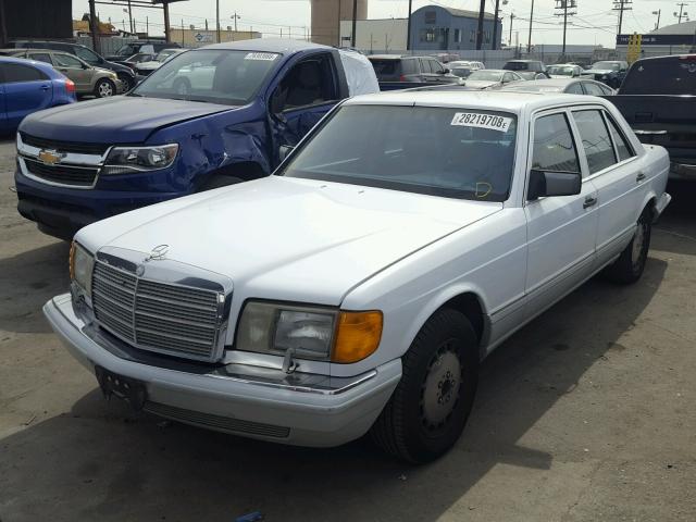 WDBCA35E0KA448394 - 1989 MERCEDES-BENZ 420 SEL WHITE photo 2