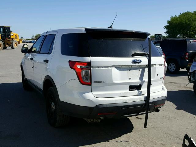 1FM5K8AR7DGC63218 - 2013 FORD EXPLORER P WHITE photo 3