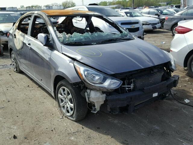 KMHCT4AE1EU650781 - 2014 HYUNDAI ACCENT GLS GRAY photo 1