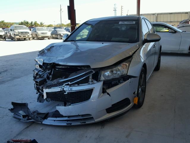 1G1PE5SB6D7132570 - 2013 CHEVROLET CRUZE LT SILVER photo 2