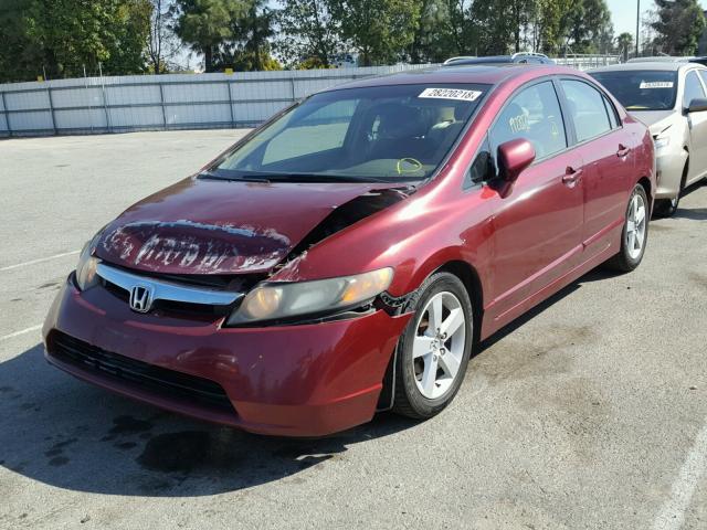 1HGFA16847L016562 - 2007 HONDA CIVIC EX მუქწითელი ფოტო 2