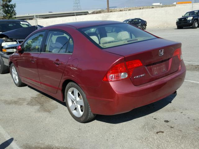 1HGFA16847L016562 - 2007 HONDA CIVIC EX მუქწითელი ფოტო 3