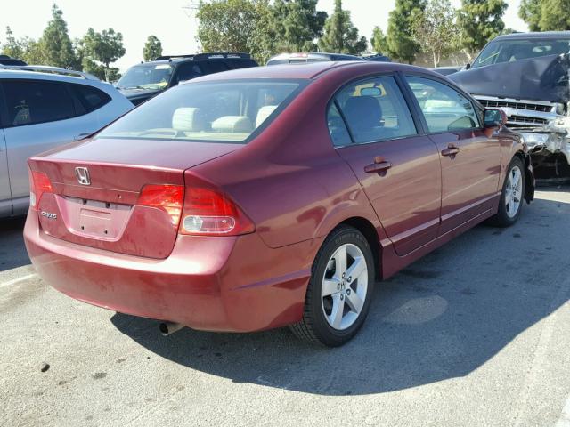 1HGFA16847L016562 - 2007 HONDA CIVIC EX მუქწითელი ფოტო 4