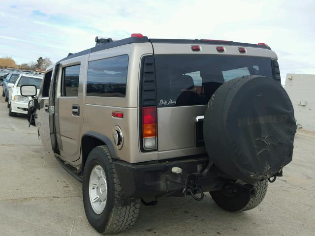 5GRGN23U73H118349 - 2003 HUMMER H2 TAN photo 3