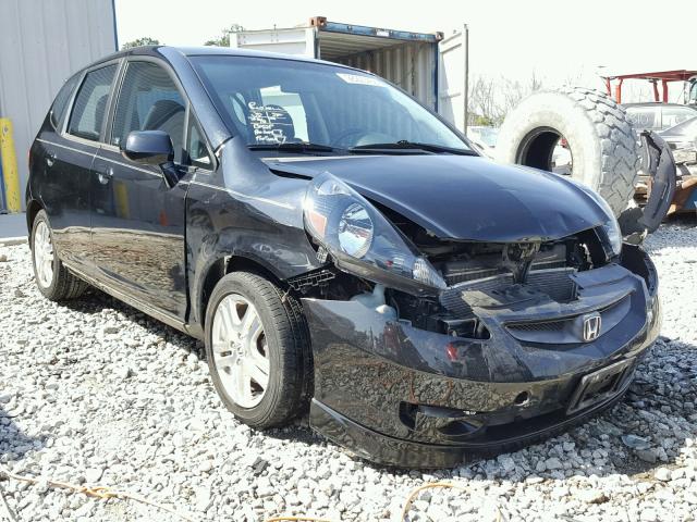 JHMGD38687S020703 - 2007 HONDA FIT S BLACK photo 1