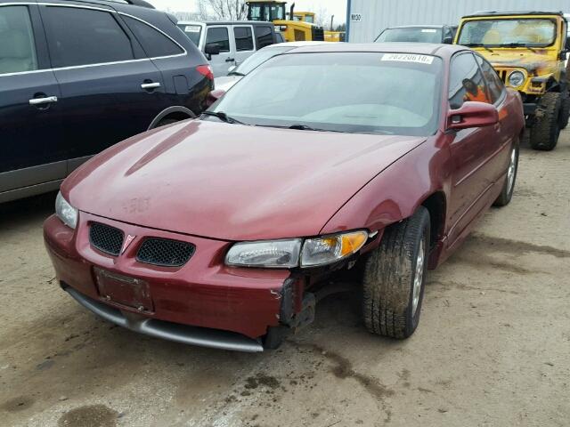 1G2WP12K5YF196959 - 2000 PONTIAC GRAND PRIX MAROON photo 2