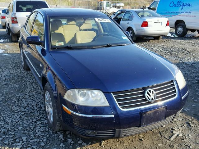 WVWPH63B23P093266 - 2003 VOLKSWAGEN PASSAT GLS BLUE photo 1