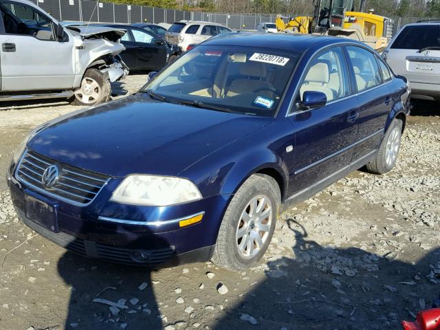 WVWPH63B23P093266 - 2003 VOLKSWAGEN PASSAT GLS BLUE photo 2