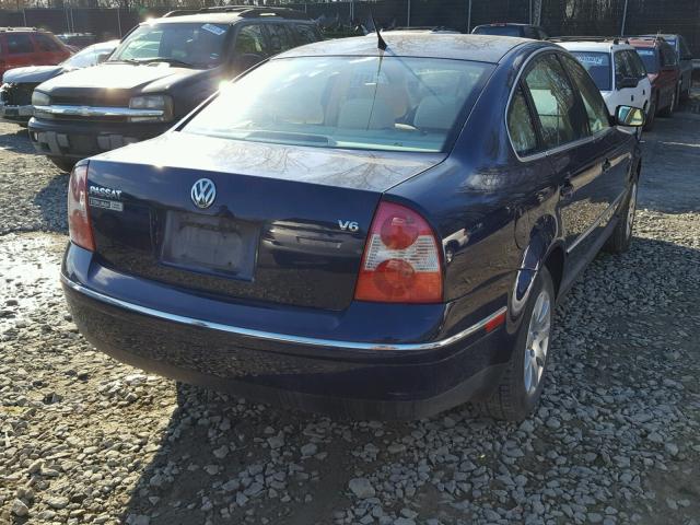 WVWPH63B23P093266 - 2003 VOLKSWAGEN PASSAT GLS BLUE photo 4