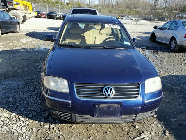 WVWPH63B23P093266 - 2003 VOLKSWAGEN PASSAT GLS BLUE photo 9