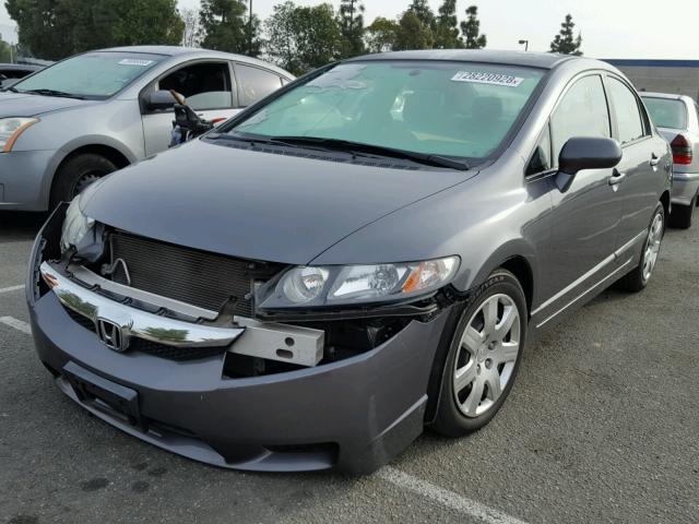 19XFA1F51AE043755 - 2010 HONDA CIVIC LX GRAY photo 2