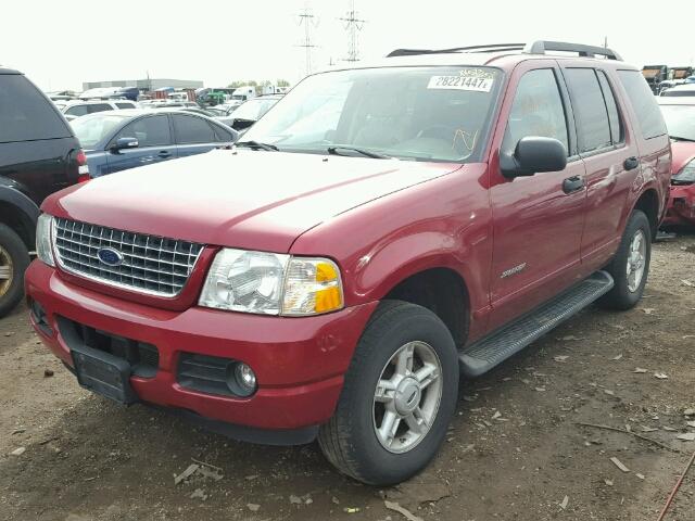 1FMZU73K85UB29357 - 2005 FORD EXPLORER X BURGUNDY photo 2