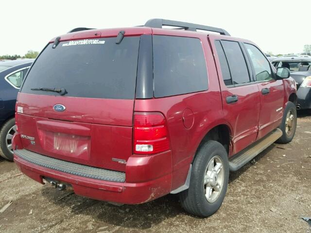 1FMZU73K85UB29357 - 2005 FORD EXPLORER X BURGUNDY photo 4