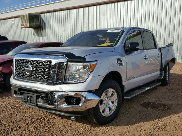 1N6AA1E67HN564938 - 2017 NISSAN TITAN SV SILVER photo 2