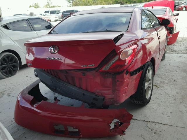 4T1CA38P66U079815 - 2006 TOYOTA CAMRY SOLA RED photo 4