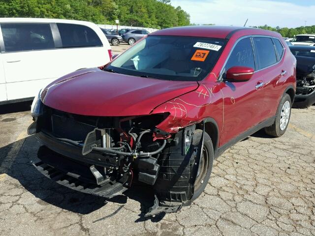 5N1AT2ML1EC779065 - 2014 NISSAN ROGUE S RED photo 2