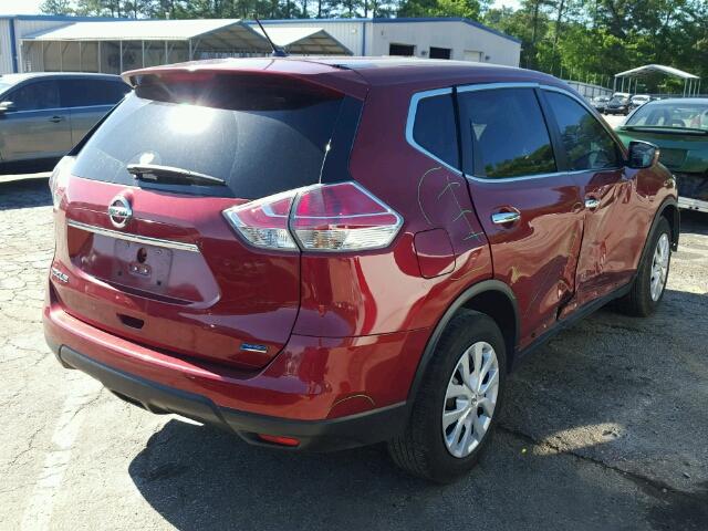5N1AT2ML1EC779065 - 2014 NISSAN ROGUE S RED photo 4