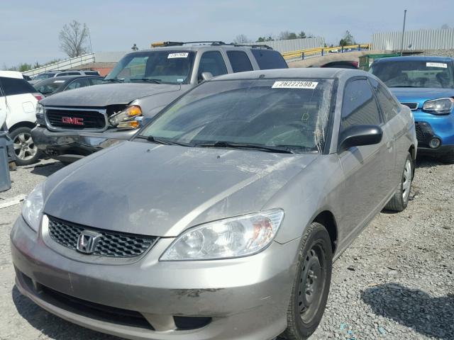 1HGEM22564L048705 - 2004 HONDA CIVIC LX TAN photo 2