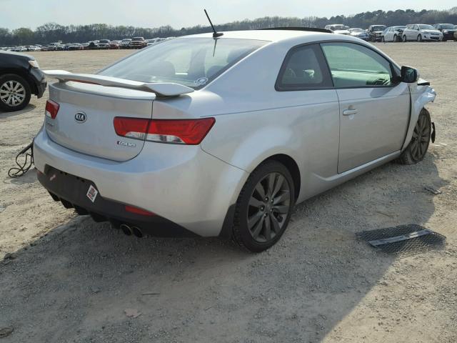 KNAFW6A31B5333105 - 2011 KIA FORTE SX SILVER photo 4