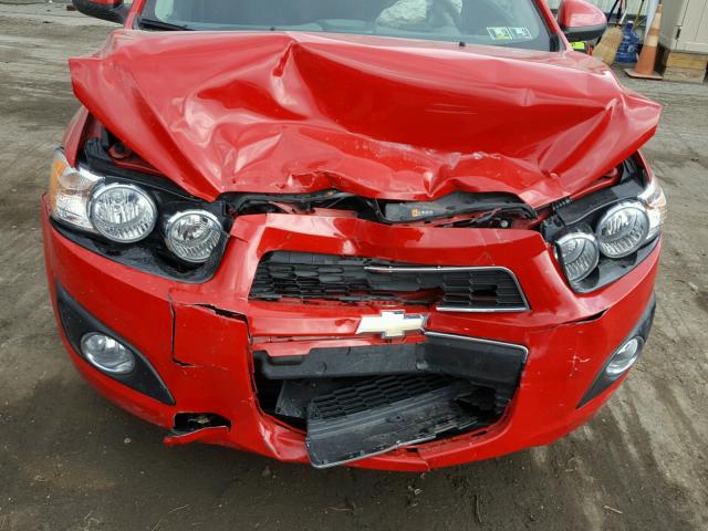 1G1JC5SHXC4182257 - 2012 CHEVROLET SONIC LT RED photo 7