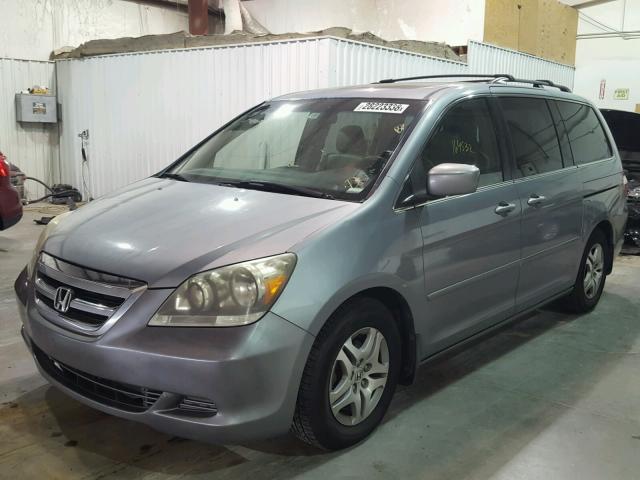 5FNRL387X6B038914 - 2006 HONDA ODYSSEY EX BLUE photo 2