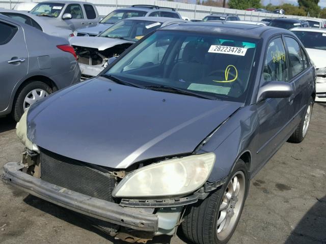 2HGES26865H518935 - 2005 HONDA CIVIC EX ნაცრისფერი ფოტო 2