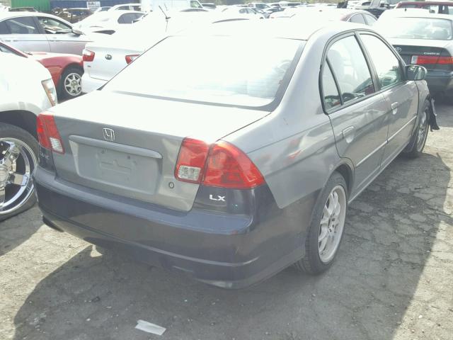 2HGES26865H518935 - 2005 HONDA CIVIC EX ნაცრისფერი ფოტო 4