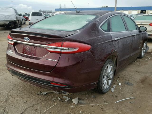 3FA6P0SU5HR191471 - 2017 FORD FUSION TIT BURGUNDY photo 4