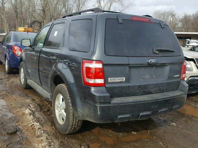 1FMCU93138KE78208 - 2008 FORD ESCAPE XLT GRAY photo 3