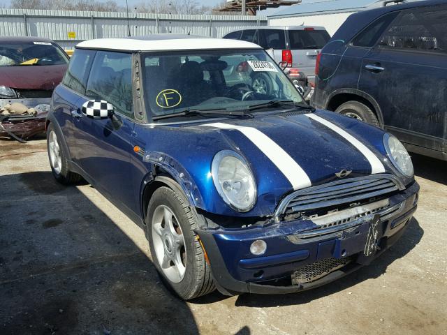 WMWRC33454TJ55787 - 2004 MINI COOPER BLUE photo 1