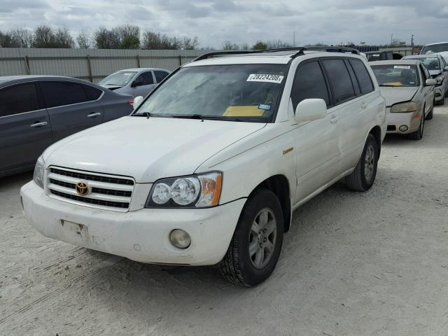 JTEGF21AX10002996 - 2001 TOYOTA HIGHLANDER WHITE photo 2