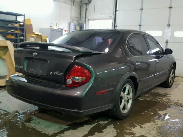 JN1CA31A11T102557 - 2001 NISSAN MAXIMA GXE GRAY photo 4