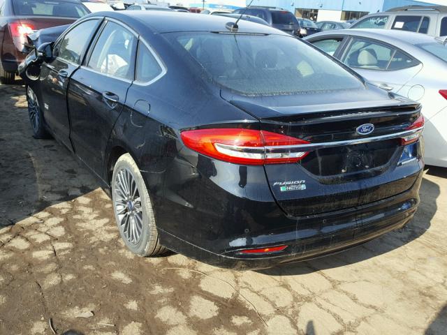 3FA6P0SU6HR231234 - 2017 FORD FUSION TIT BLACK photo 3