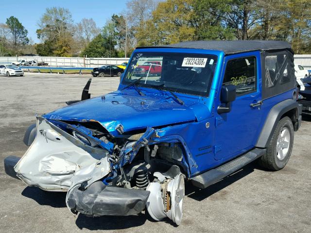 1C4AJWAG5FL738755 - 2015 JEEP WRANGLER S ლურჯი ფოტო 2