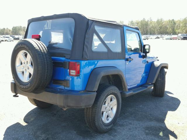 1C4AJWAG5FL738755 - 2015 JEEP WRANGLER S BLUE photo 4