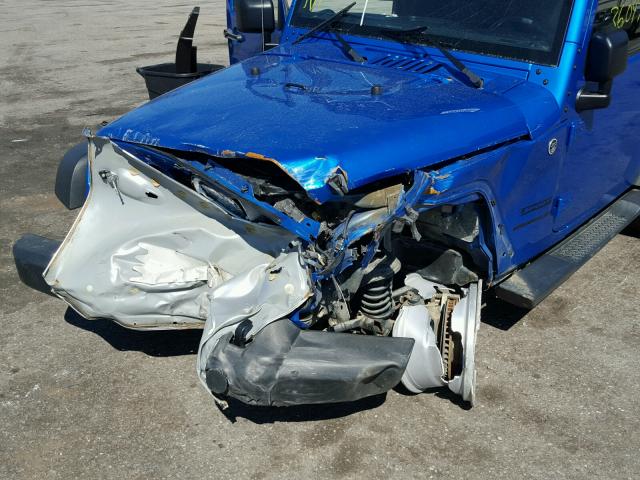 1C4AJWAG5FL738755 - 2015 JEEP WRANGLER S ლურჯი ფოტო 9