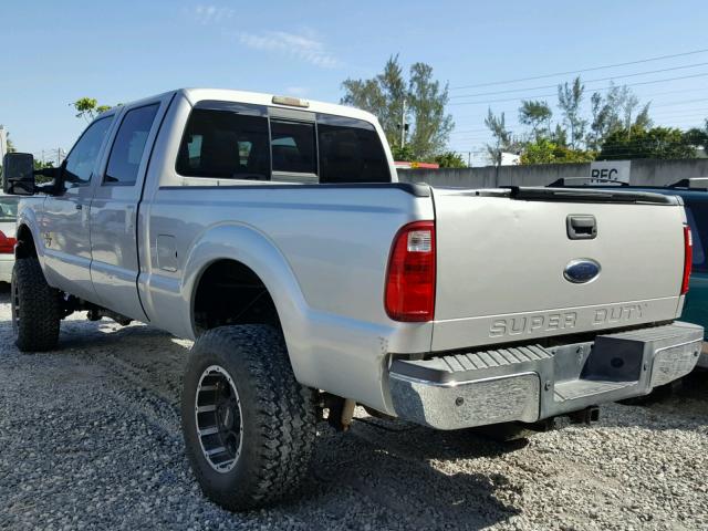 1FT7W2BT9BEA04988 - 2011 FORD F250 SUPER SILVER photo 3