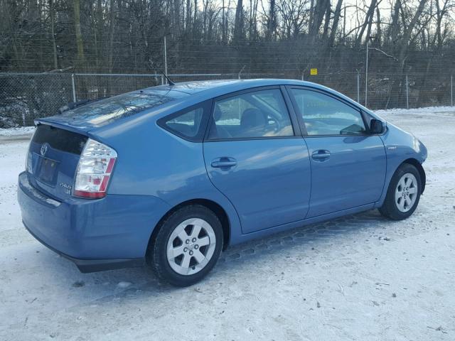 JTDKB20U887755871 - 2008 TOYOTA PRIUS BLUE photo 4