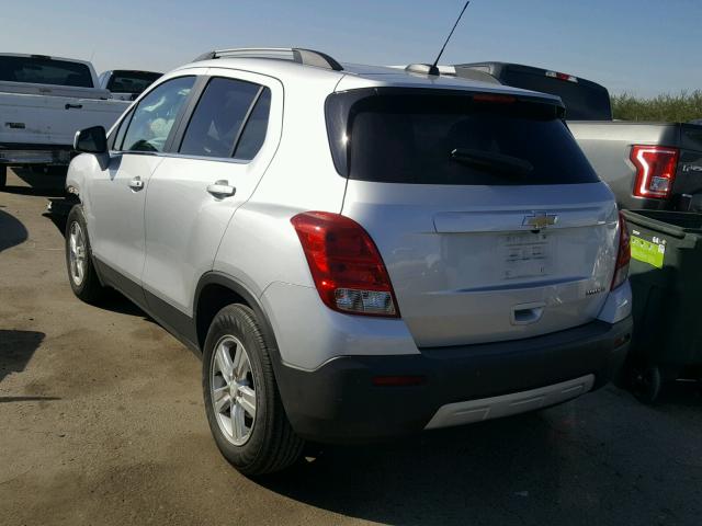 KL7CJLSB0FB083675 - 2015 CHEVROLET TRAX 1LT SILVER photo 3