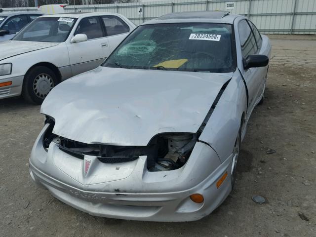 1G2JB124X17204869 - 2001 PONTIAC SUNFIRE SE SILVER photo 2