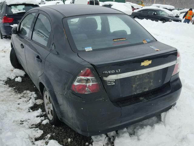 KL1TD5DE3AB112714 - 2010 CHEVROLET AVEO LS BLACK photo 3